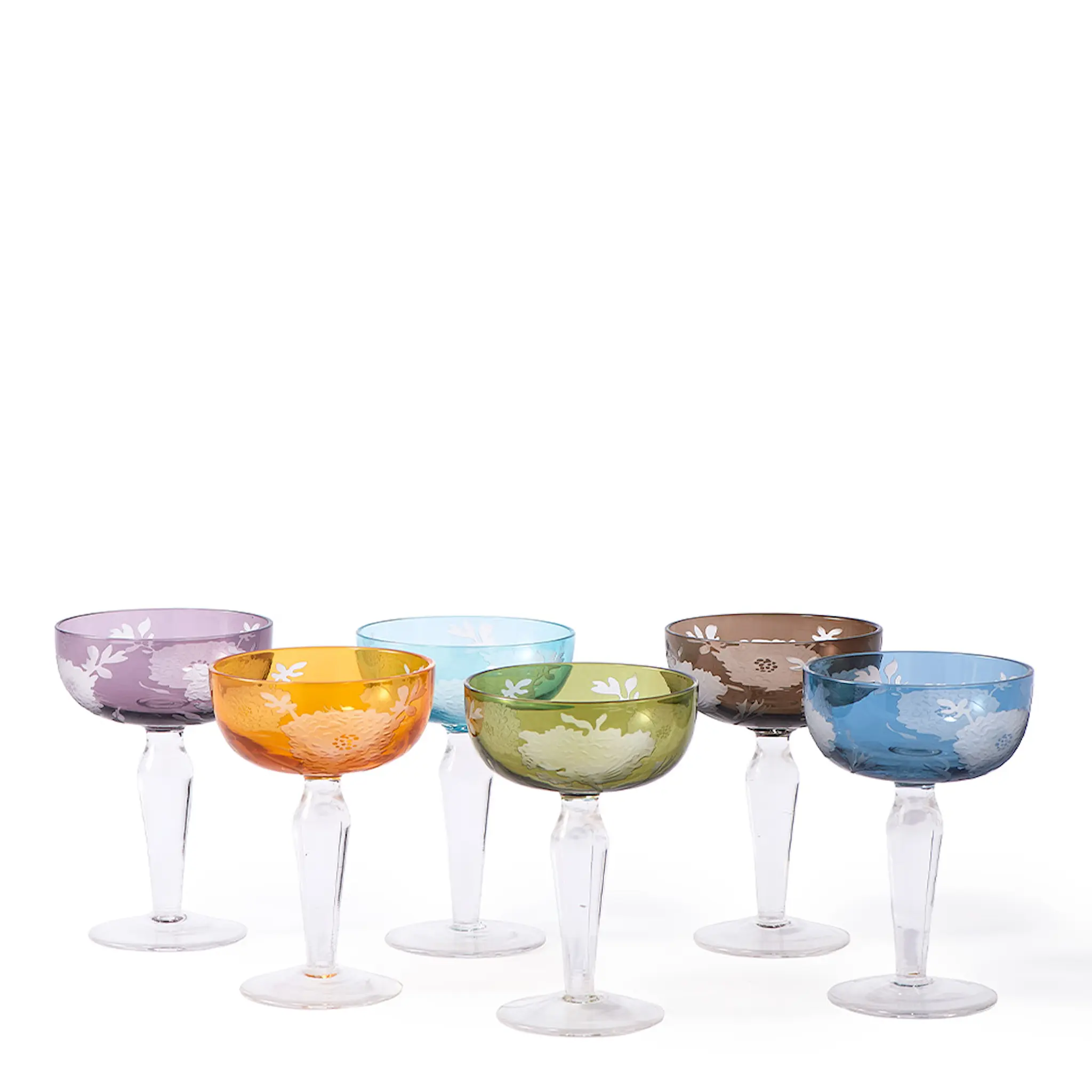 Pols Potten Peony Coupe lasi 15,5 cl 6 kpl Monivärinen