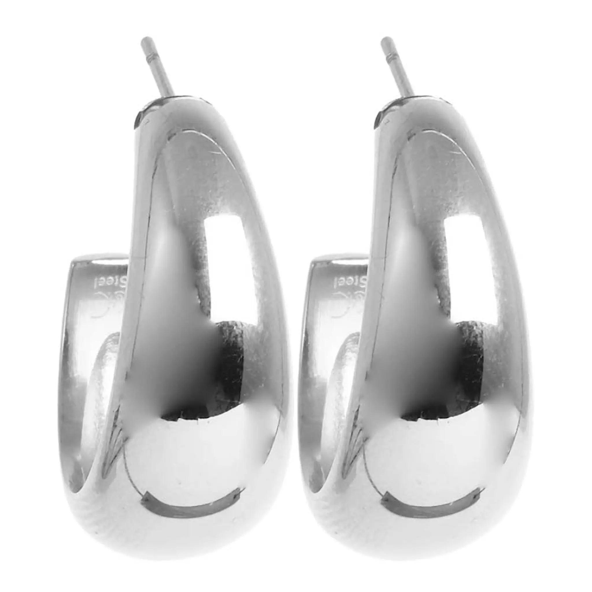 A&C Oslo AS Steel - Soft Coll örhängen 24 mm silver