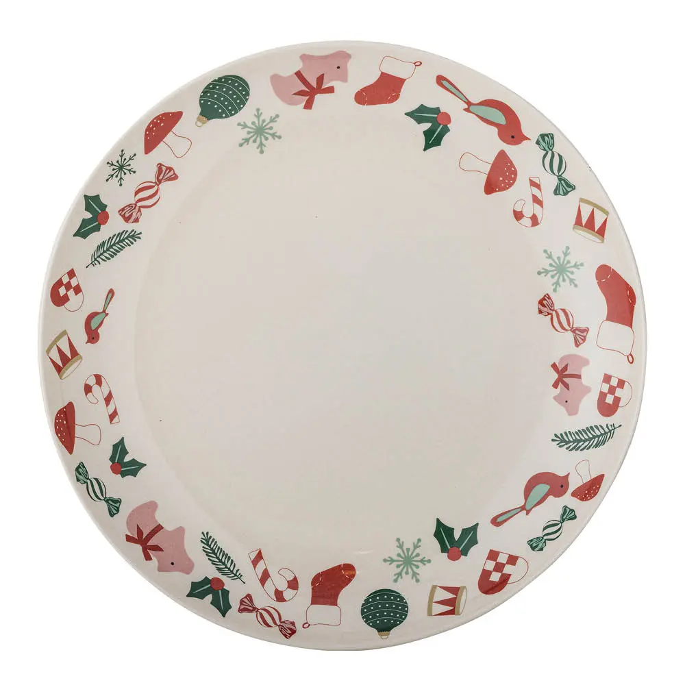 Yule pyöreä tarjoilulautanen 28 cm joulukuosi