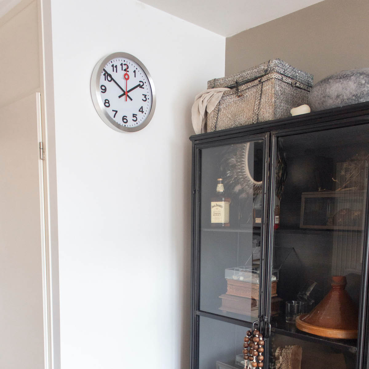 NeXtime Station Numbers Seinäkello 35 cm Valkoinen