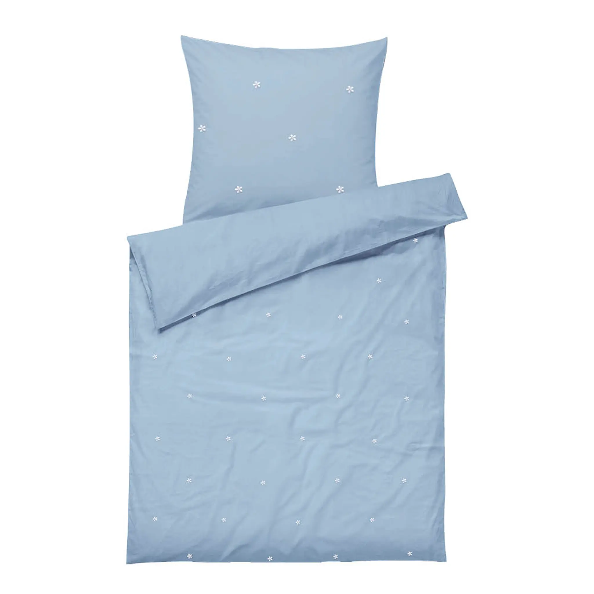 Juna Daisy påslakanset baby 70x100 cm ljusblå