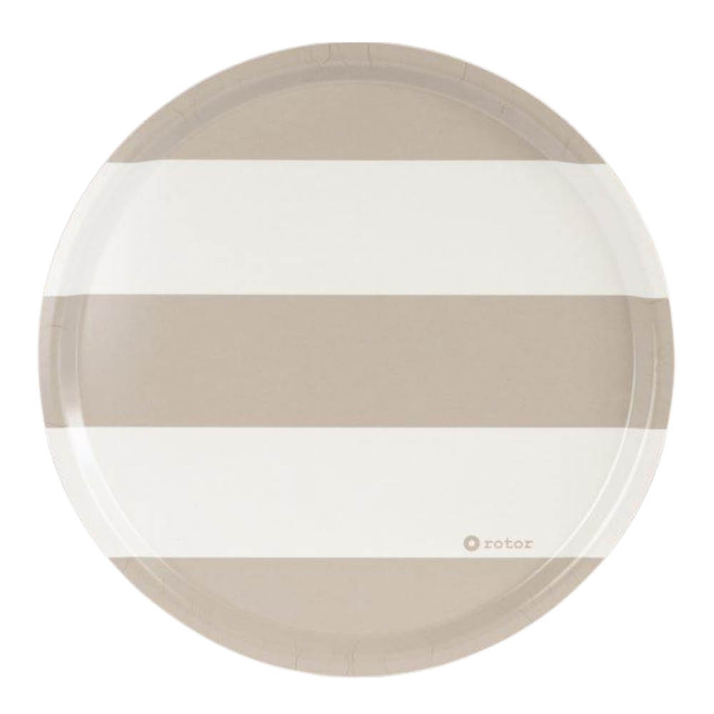 Rotor Design Stripes Tarjotin 38x38 cm Beige/Valkoinen
