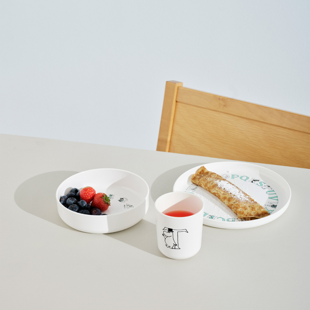 RIG-TIG Muumi ABC Lautanen syvä 15 cm Valkoinen/Sininen