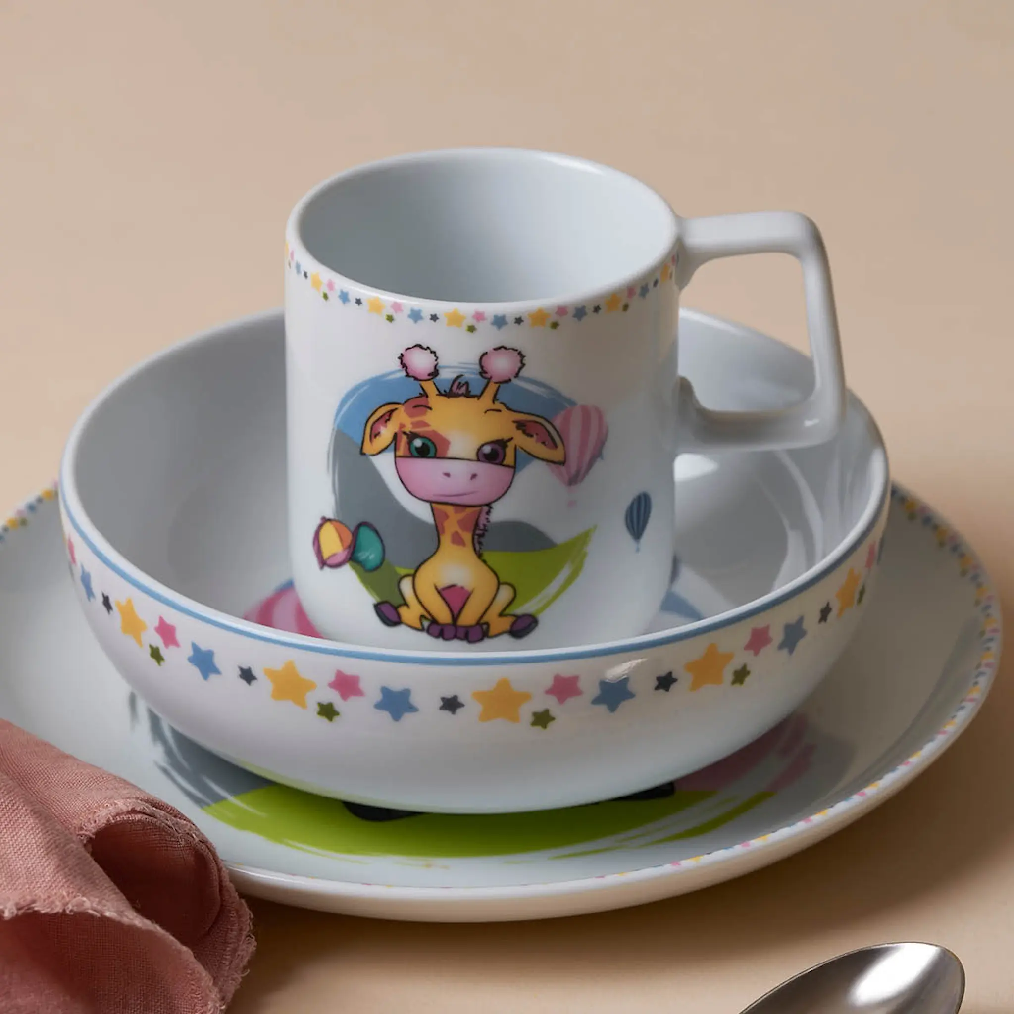 Magnor Jippi & Truls barnesett 3 deler porselen hover