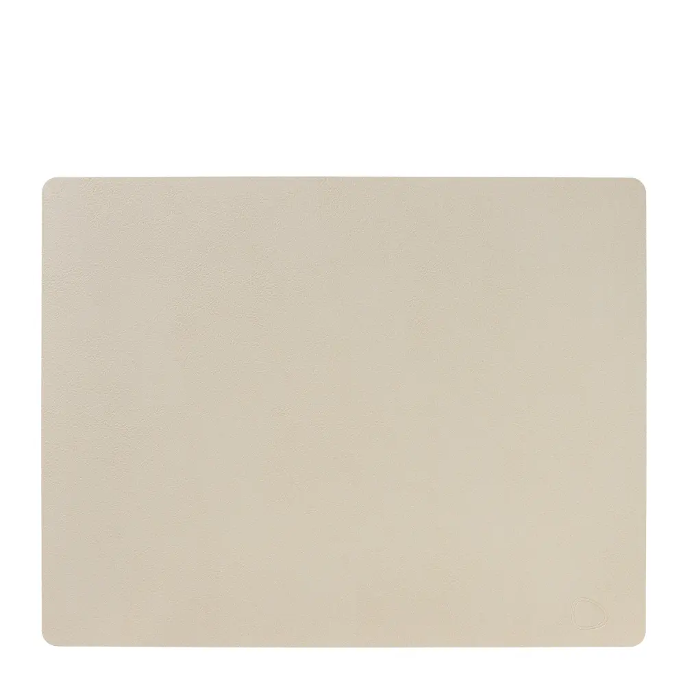 Leather Serene Square bordbrikke L 35x44 cm cream