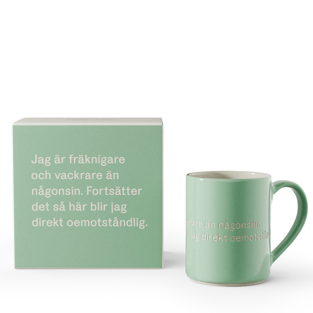Design House Stockholm Astrid Lindgren Mugg Grön Jag är fräknigare