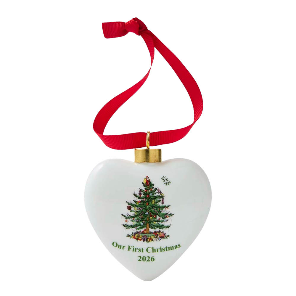 Spode Christmas Tree juletrepynt Puffed Heart 2026