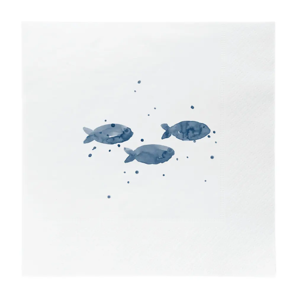 Lunsjserviett 33x33 cm 20 stk fisk