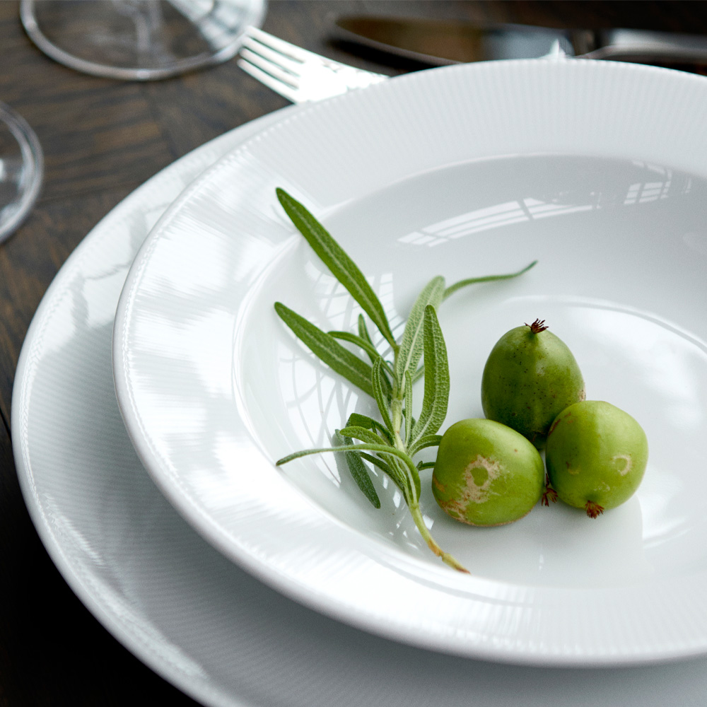 Pillivuyt Eventail Tallrik djup 22 cm Vit