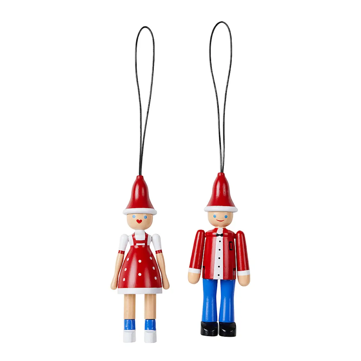 Kay Bojesen Denmark Christmas Ole & Christmas Lise 2-pack röd/blå