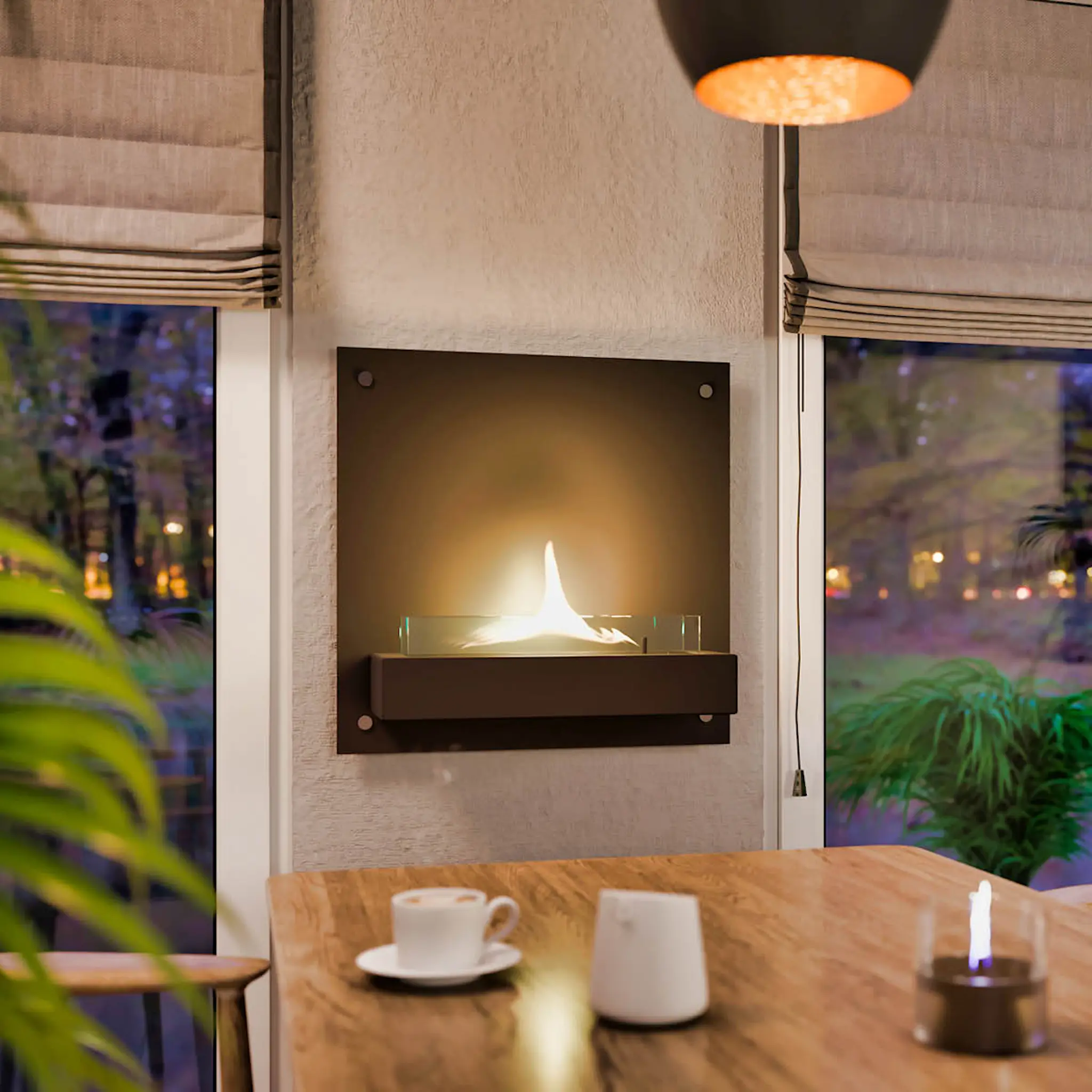 Tenderflame Solo 180 väggmonterad kamin 1 L svart