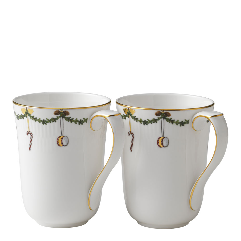 Royal Copenhagen - Star Fluted Christmas Muki 36 cl 2 kpl
