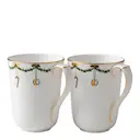 Star Fluted Christmas Mugg 36 cl 2-pack