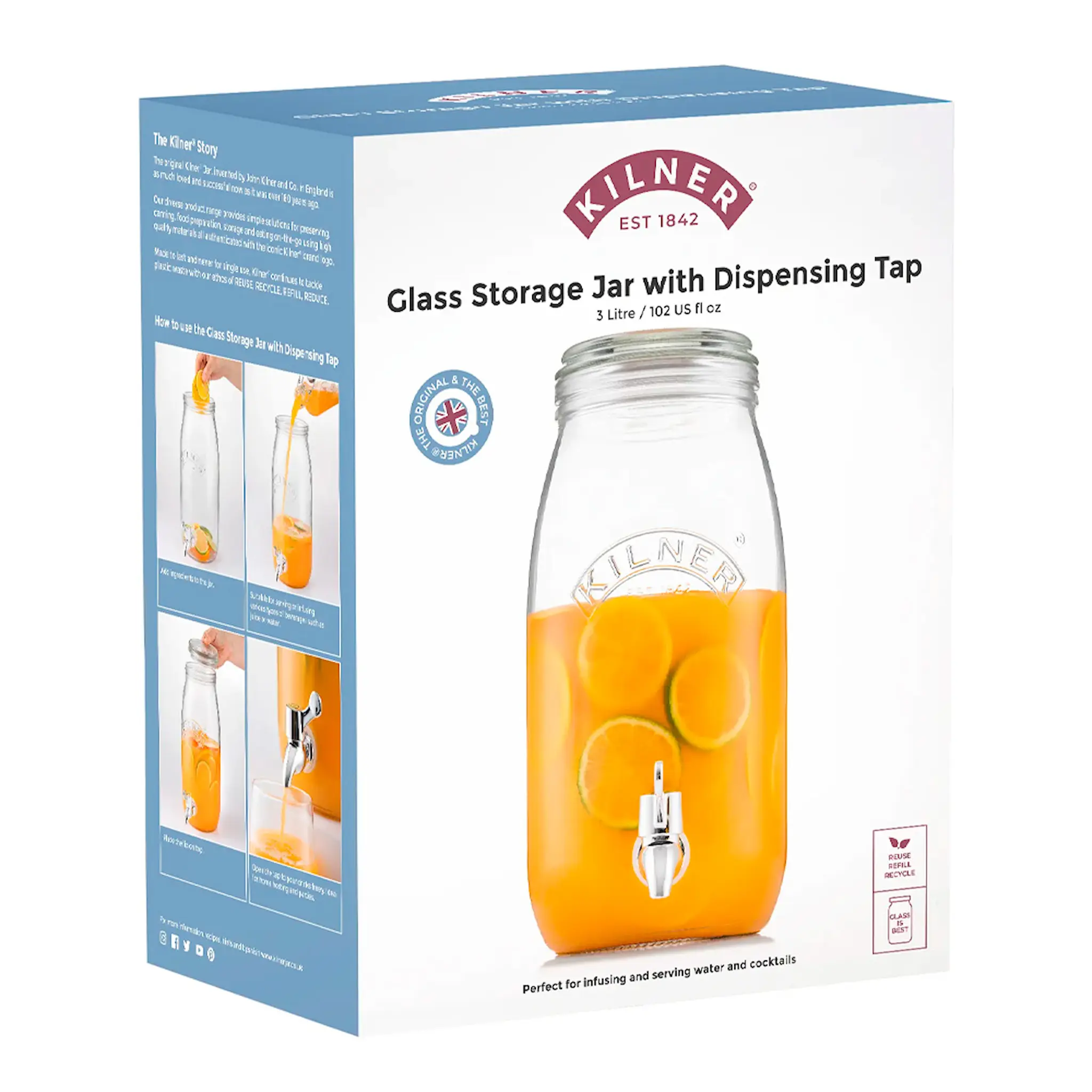 Kilner Behållare med tappkran 3 L