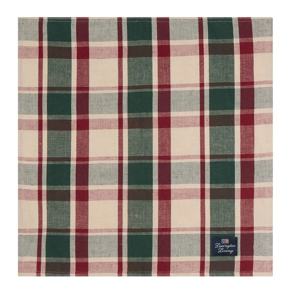 Lexington Lautasliina 50x50 cm Vihreä/Punainen/Beige
