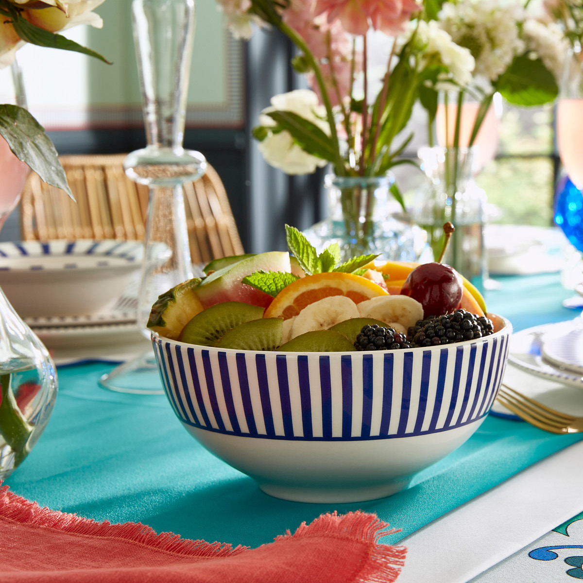 Spode Steccato skål 16,3 cm koboltblå