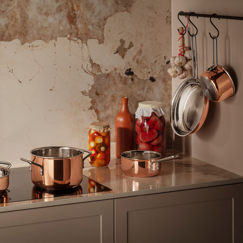 Eva Trio Copper kastrull 1 L koppar