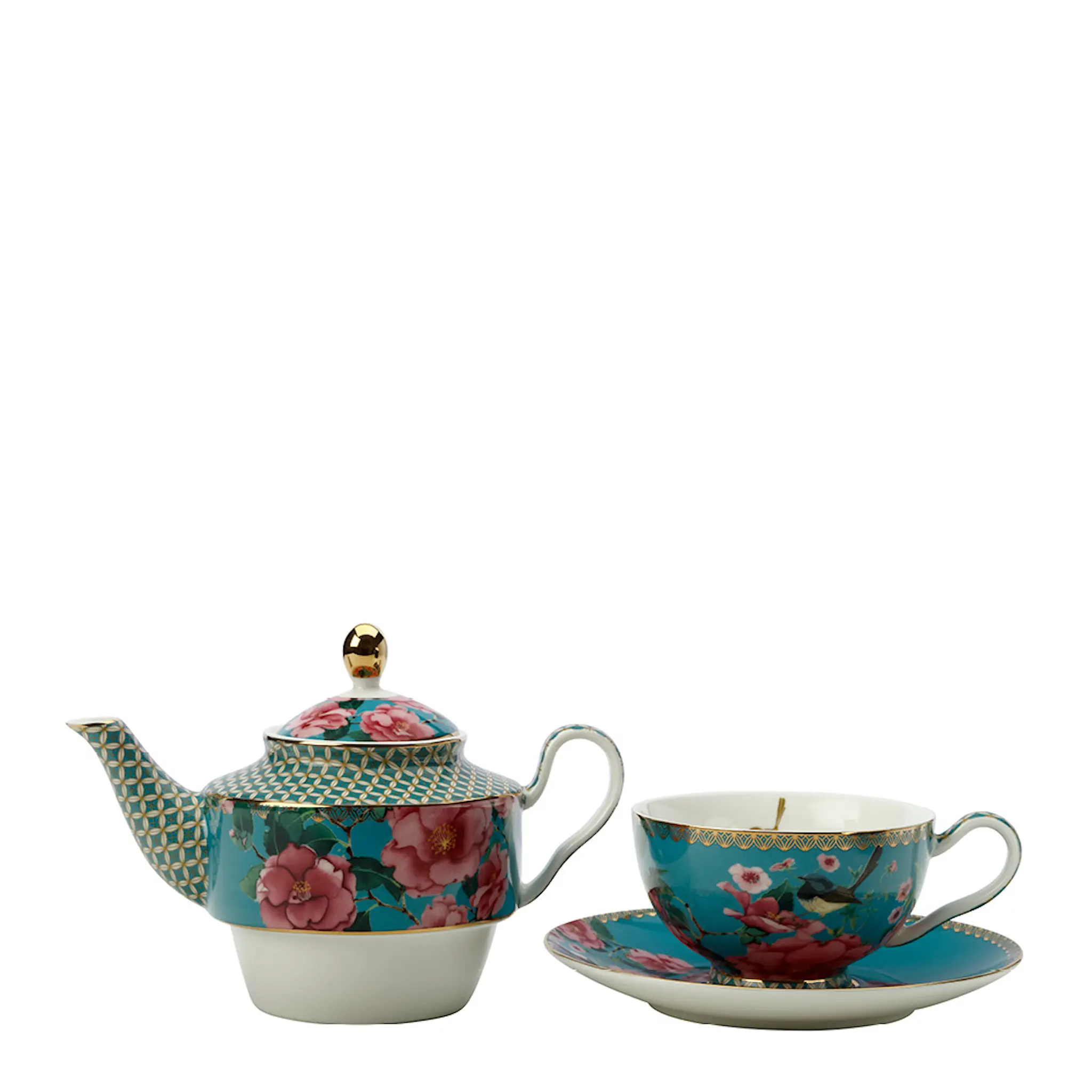 Maxwell & Williams Silk Road tea for one tekanna 0,5 L blå