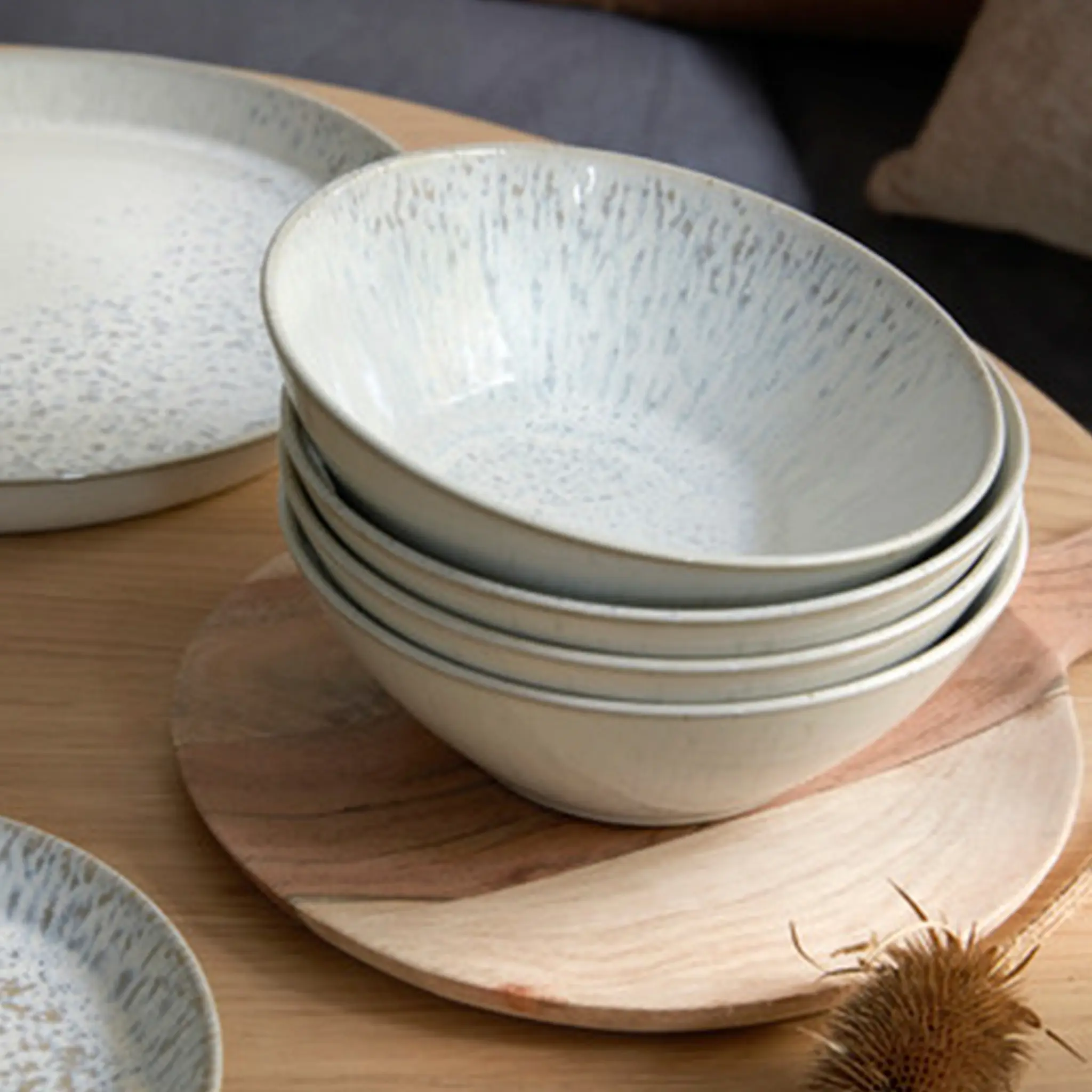 Denby Kiln skål 16,5 cm 4-pack beige/vit