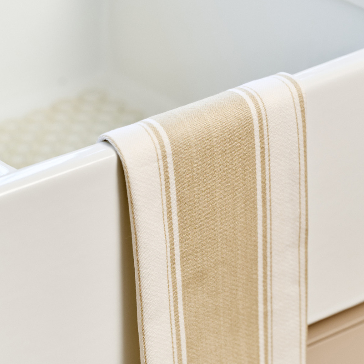 Dexam Love Colour randig kökshandduk 70x45 cm greige