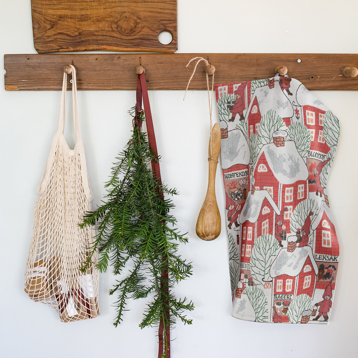 Ekelund Tomtebyn håndkle 35x50 cm rød