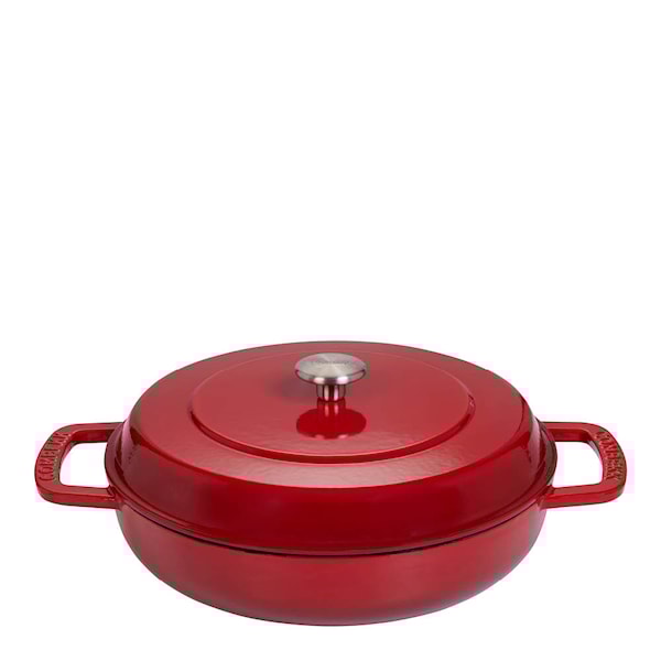 Braiser gjutjärnsgryta 28 cm 5 L cherry