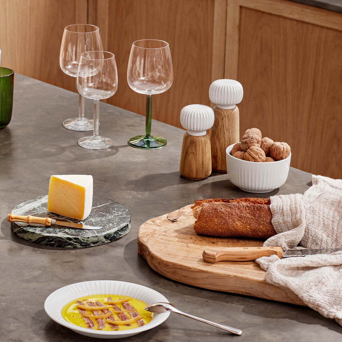 Kähler Hammershøi krydder kvern 18 cm hvit