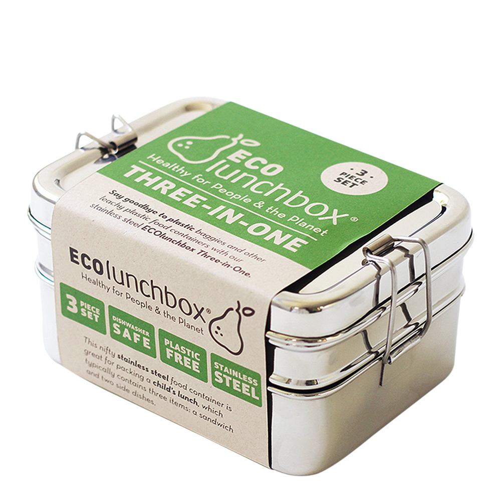 ECO lunchbox Three-in-one matlåda 3 deler 917 ml rostfritt stål