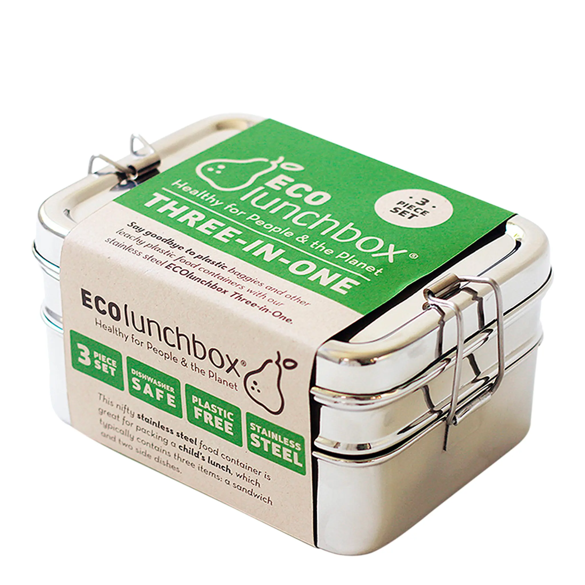 ECO lunchbox Three-in-one matlåda 3 deler 917 ml rostfritt stål