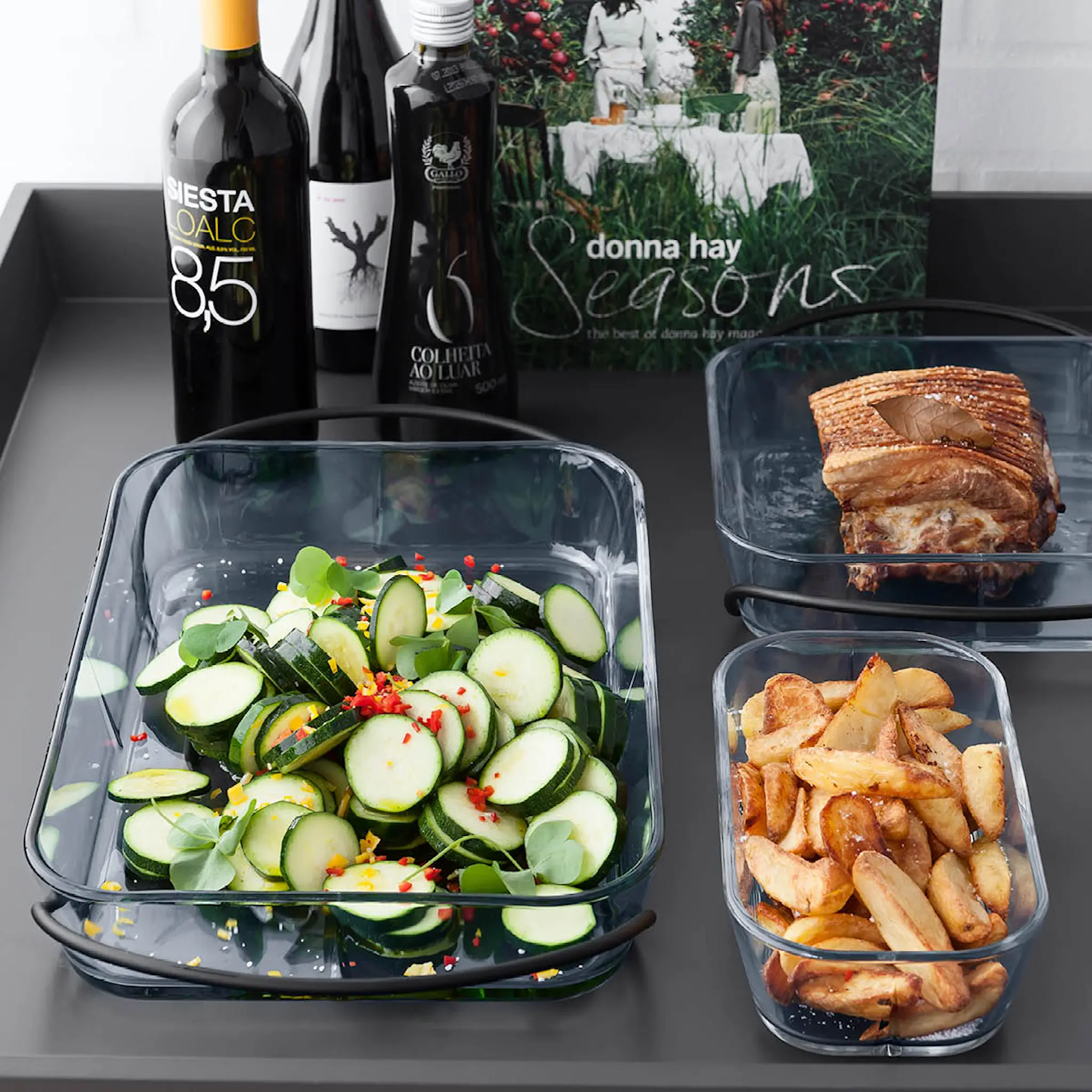 Rosendahl Grand Cru ugnsformar i glas set 3 delar