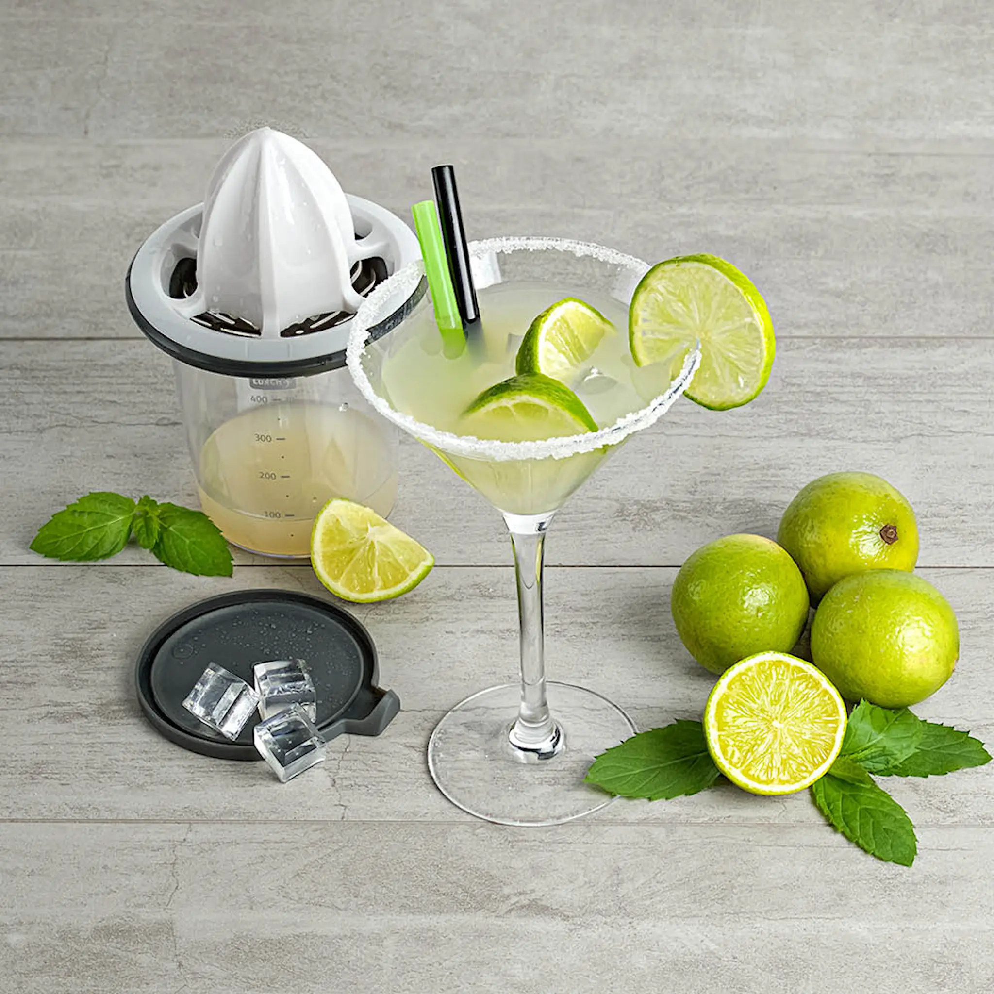 Lurch Citruspress med behållare 400 ml vit/grå/klar