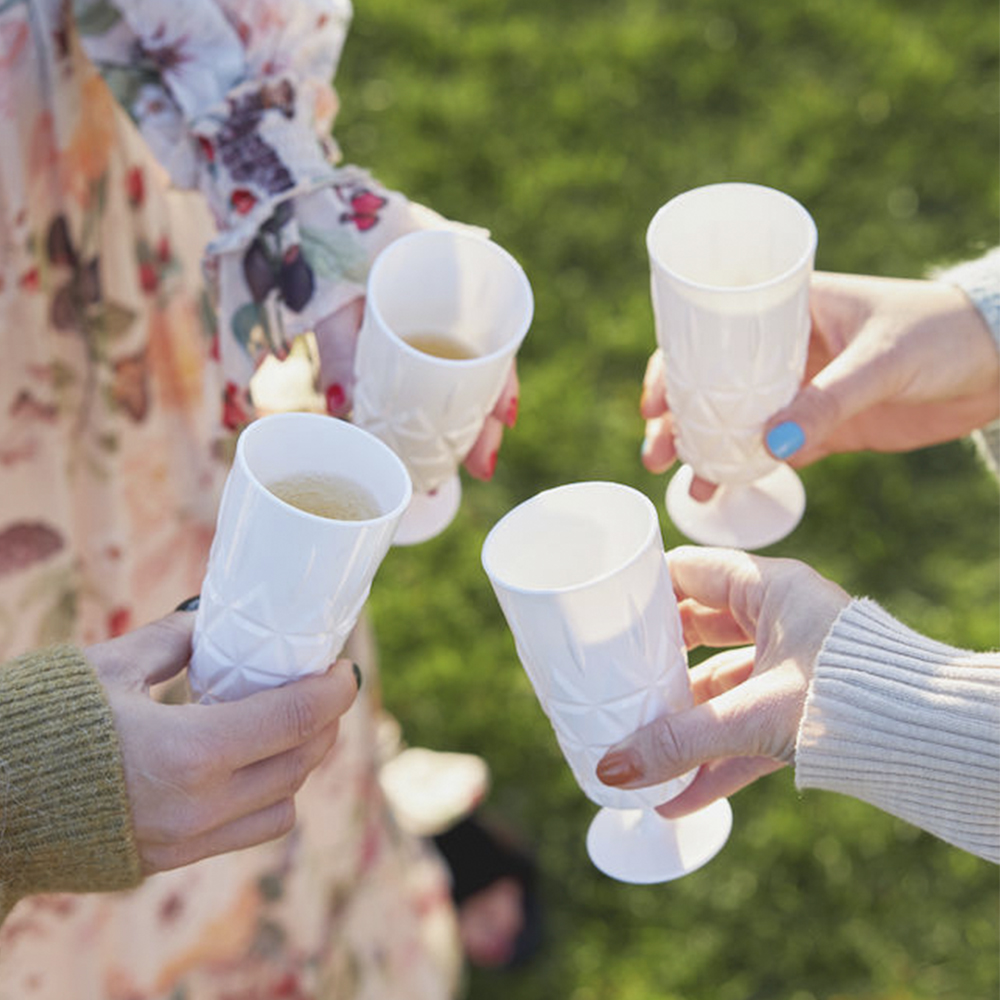 Sagaform Juni piknik glass på stett 20 cl 4 stk