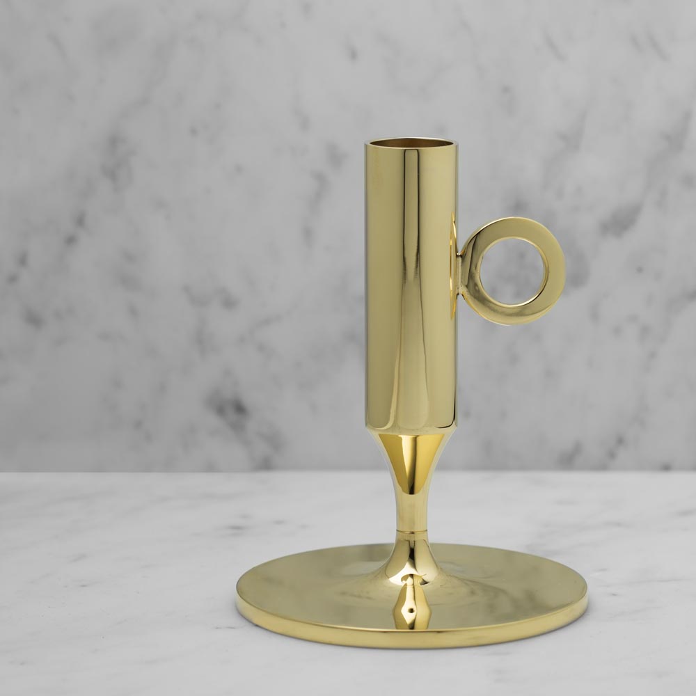 Skultuna Nattoffice lysestake 12,5 cm messing