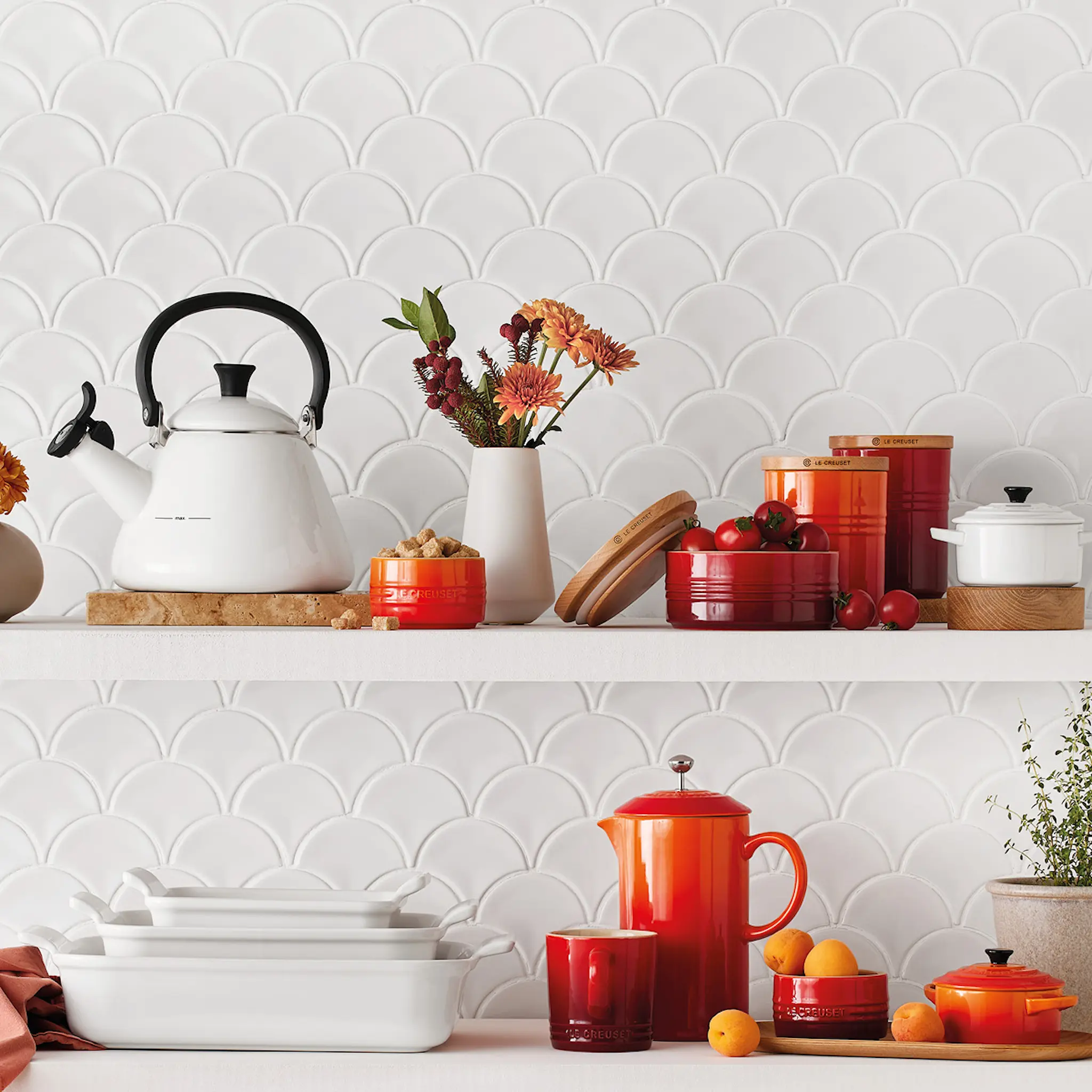Le Creuset Heritage ugnsform rektangulär 19 cm White