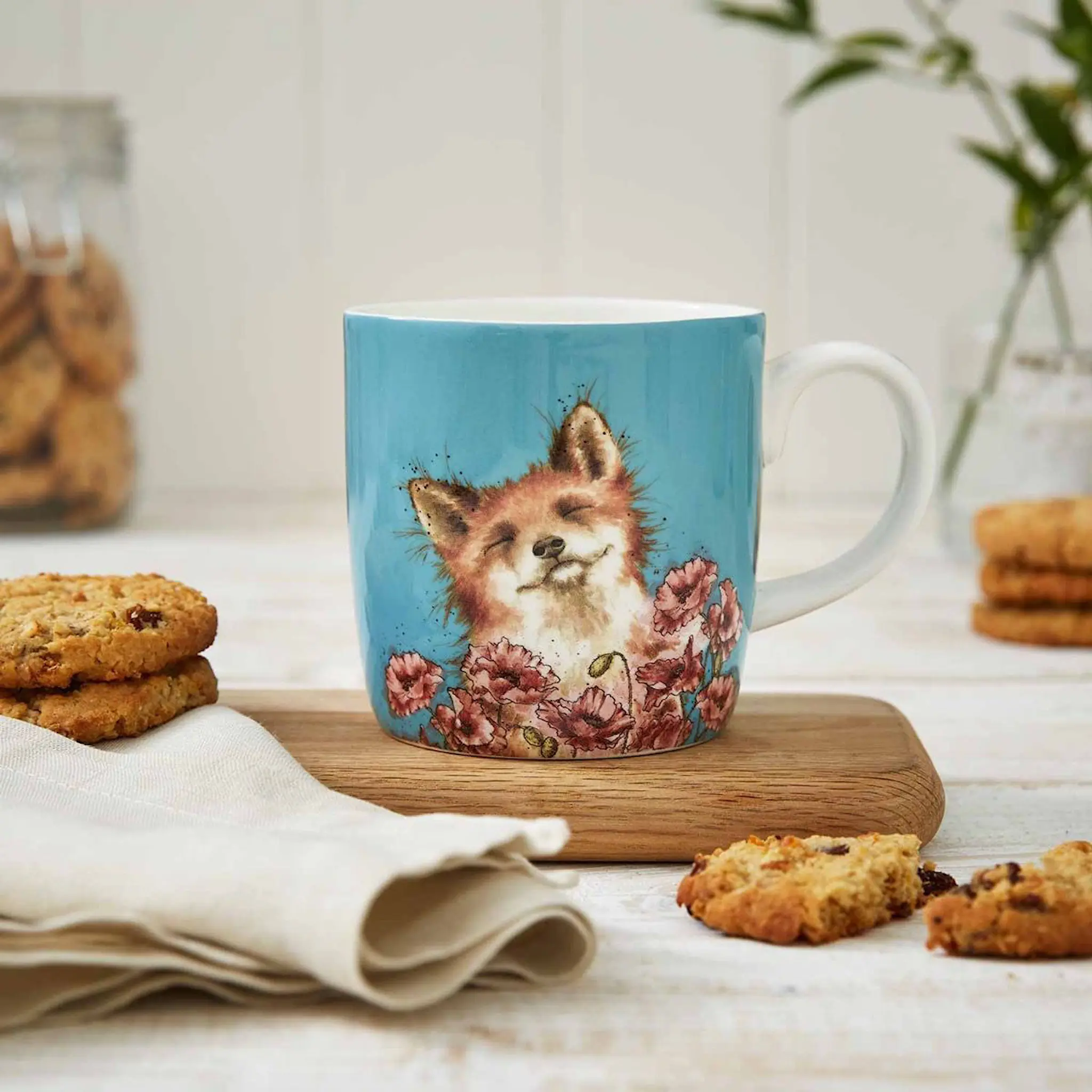 Wrendale Design Wrendale Design Fox In Poppyfield Mugg 40 cl
