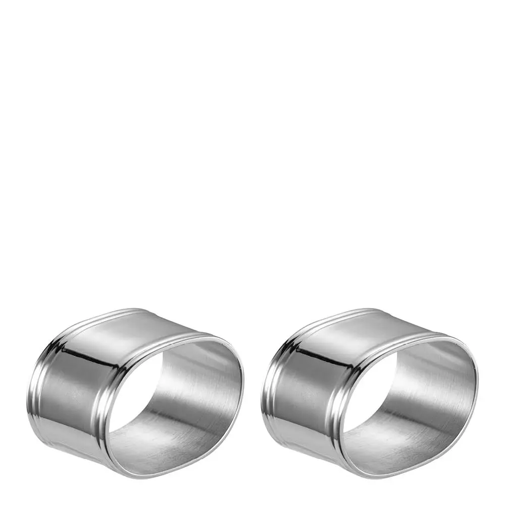 Nobel Lautasliinarengas 2 kpl Kiiltävä teräs