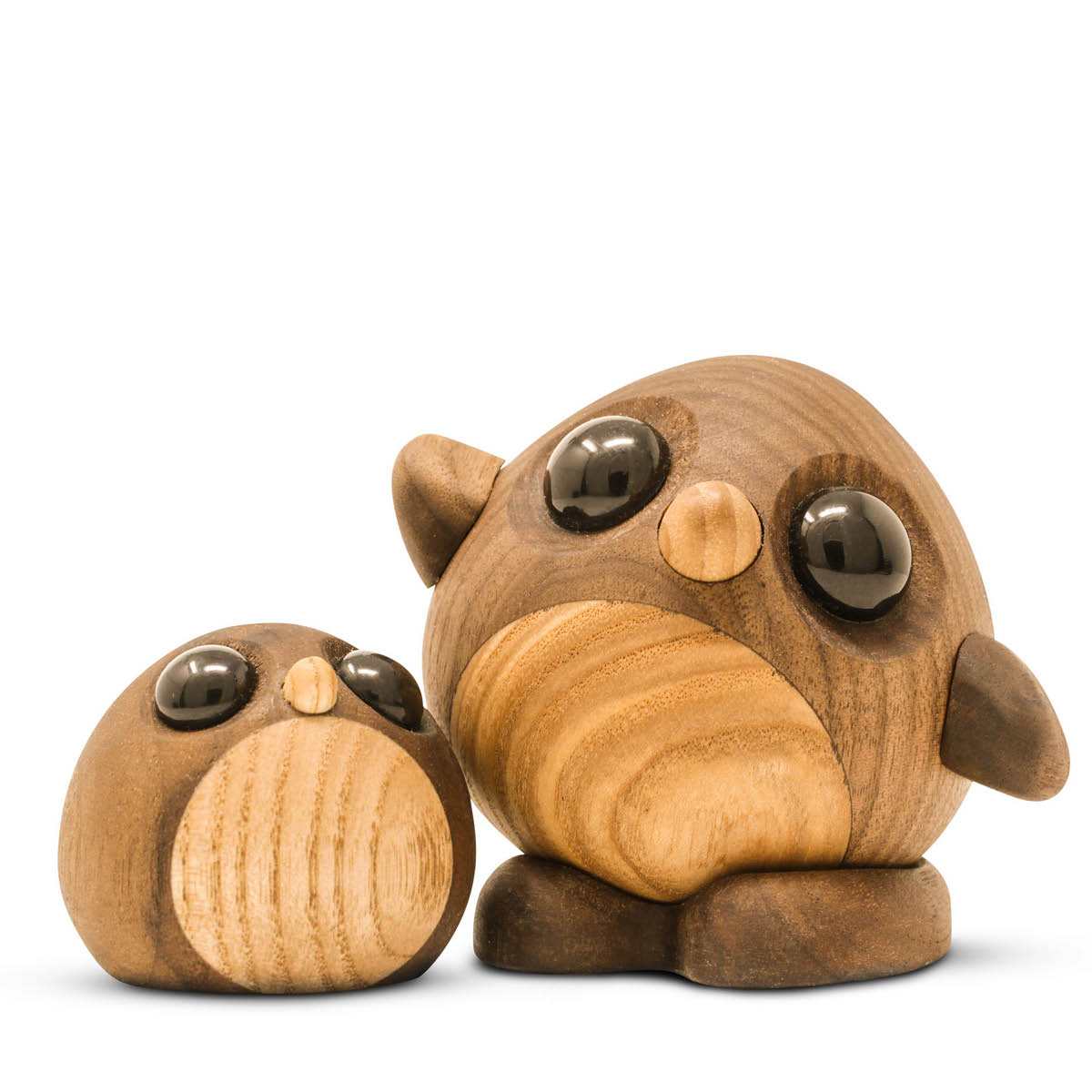 FableWood Puufiguuri Pingviininpoikanen Freddy 5 cm Pähkinä/Saarni