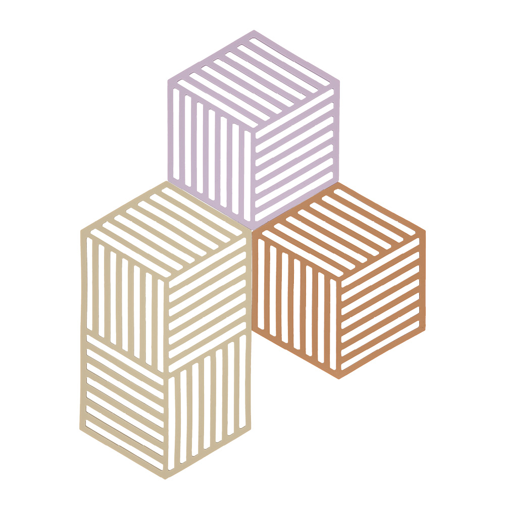Zone Denmark - Hexagon Pannunalunen 24 cm 3 kpl Monivärinen