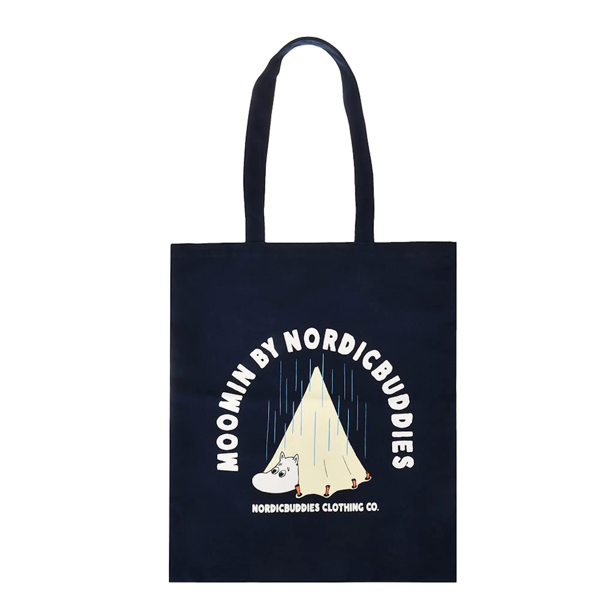 Nordicbuddies Mumin tygpåse 38x42 cm Mumintrollet marinblå
