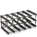 Trad Vinställ 15 Flaskor Svart Ask