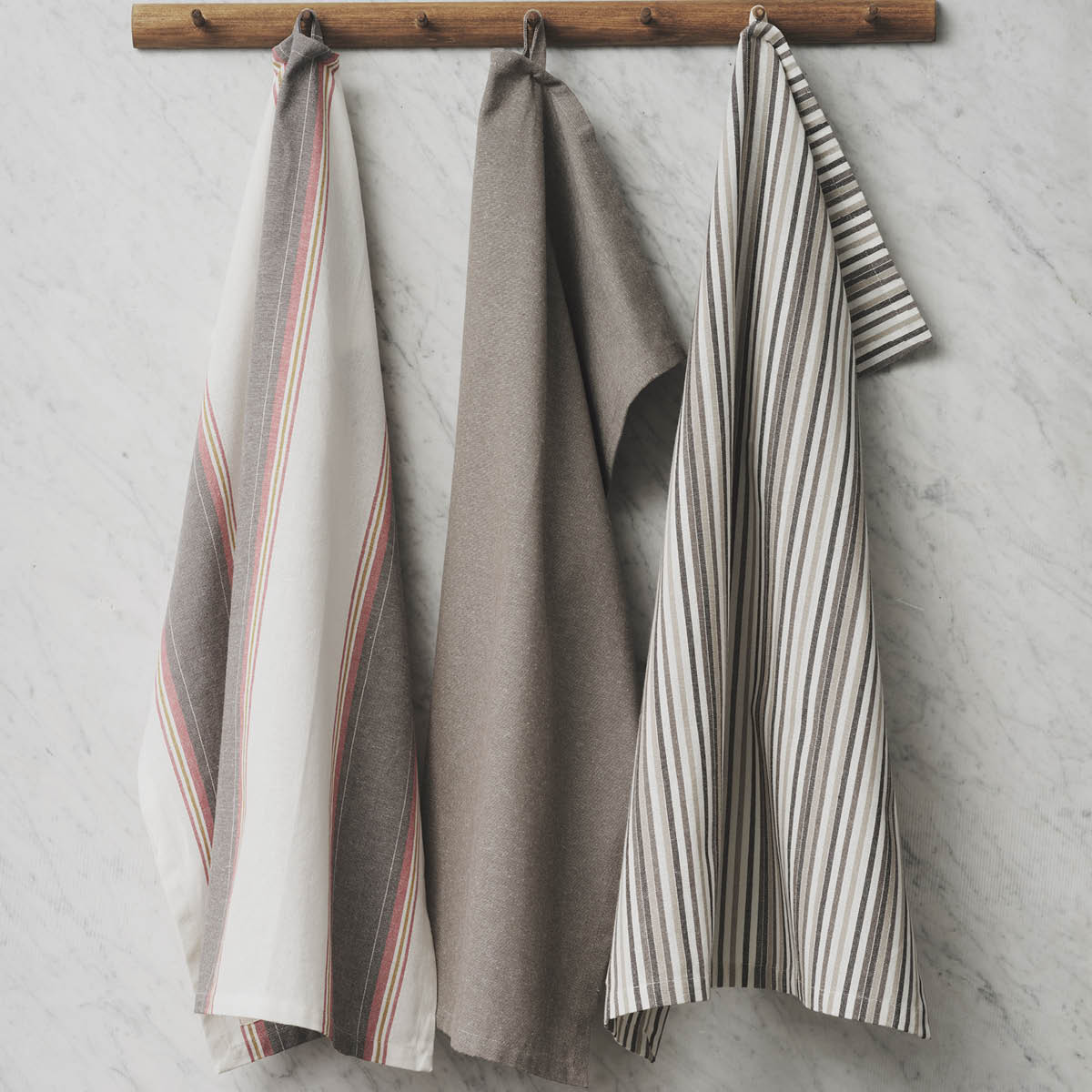 By Mogensen Kjøkkenhåndkle 56x72 small stripes hvit