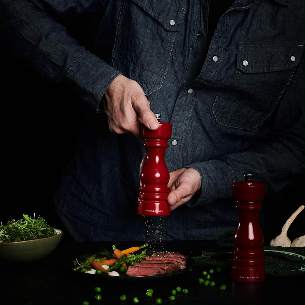 Cole & Mason London saltkvern 18 cm rød