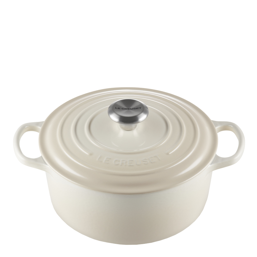 Le Creuset - Signature Valurautapata pyöreä 26 cm 5,3 L Meringue