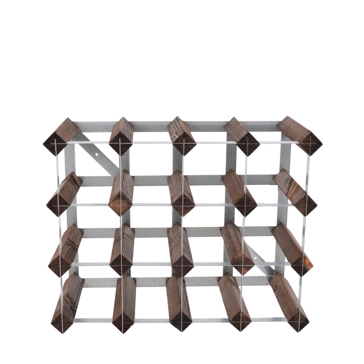 Traditional Wine Rack Vinställ 16 flaskor monterad mörk ek