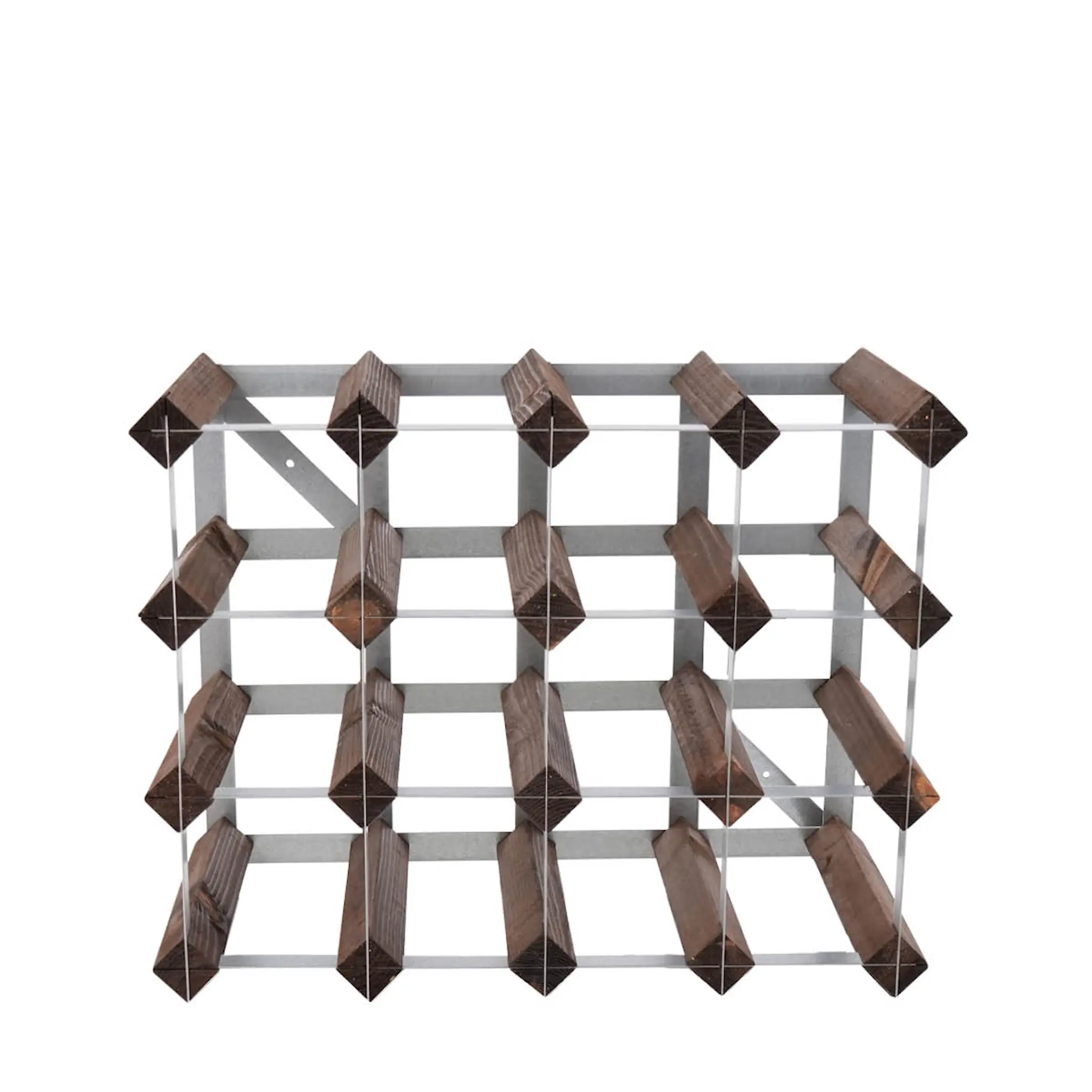Traditional Wine Rack Vinställ 16 flaskor monterad mörk ek