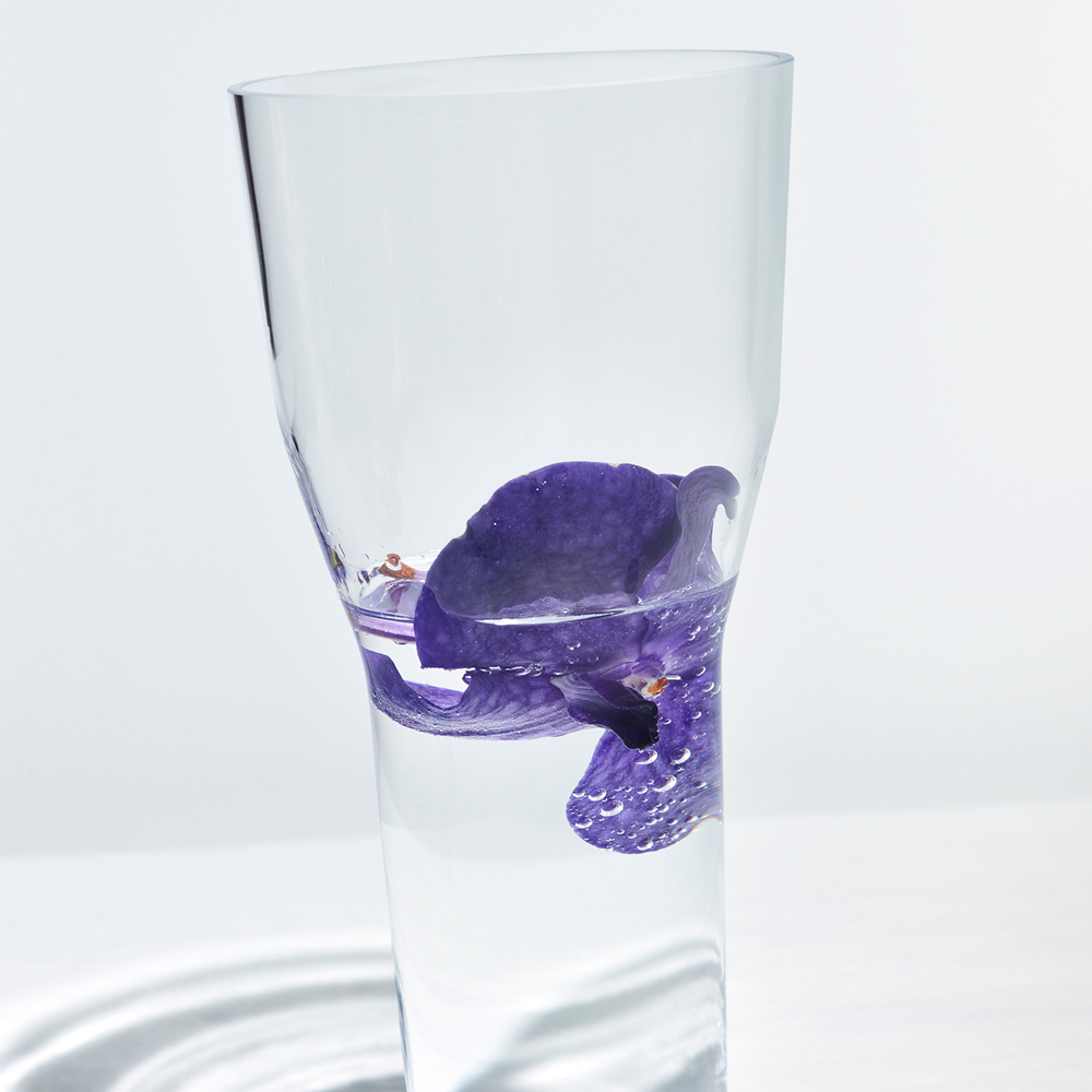 iittala Solare høy vase 12x26 cm klar