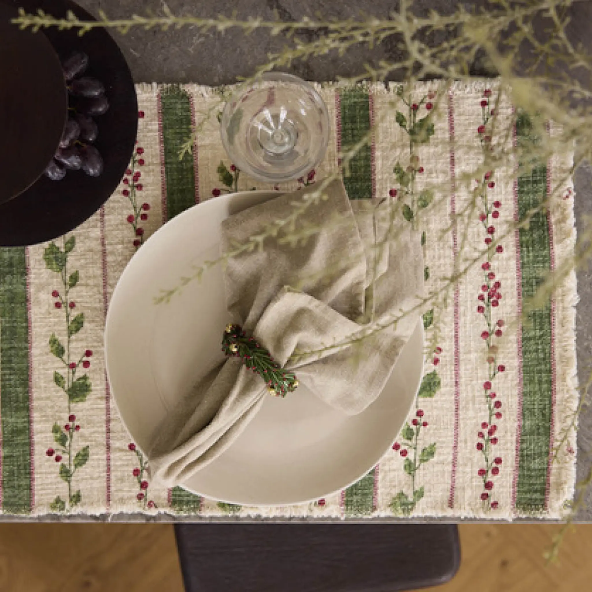 Holmen Juletid Pöytätabletti 33x48 cm Vihreä