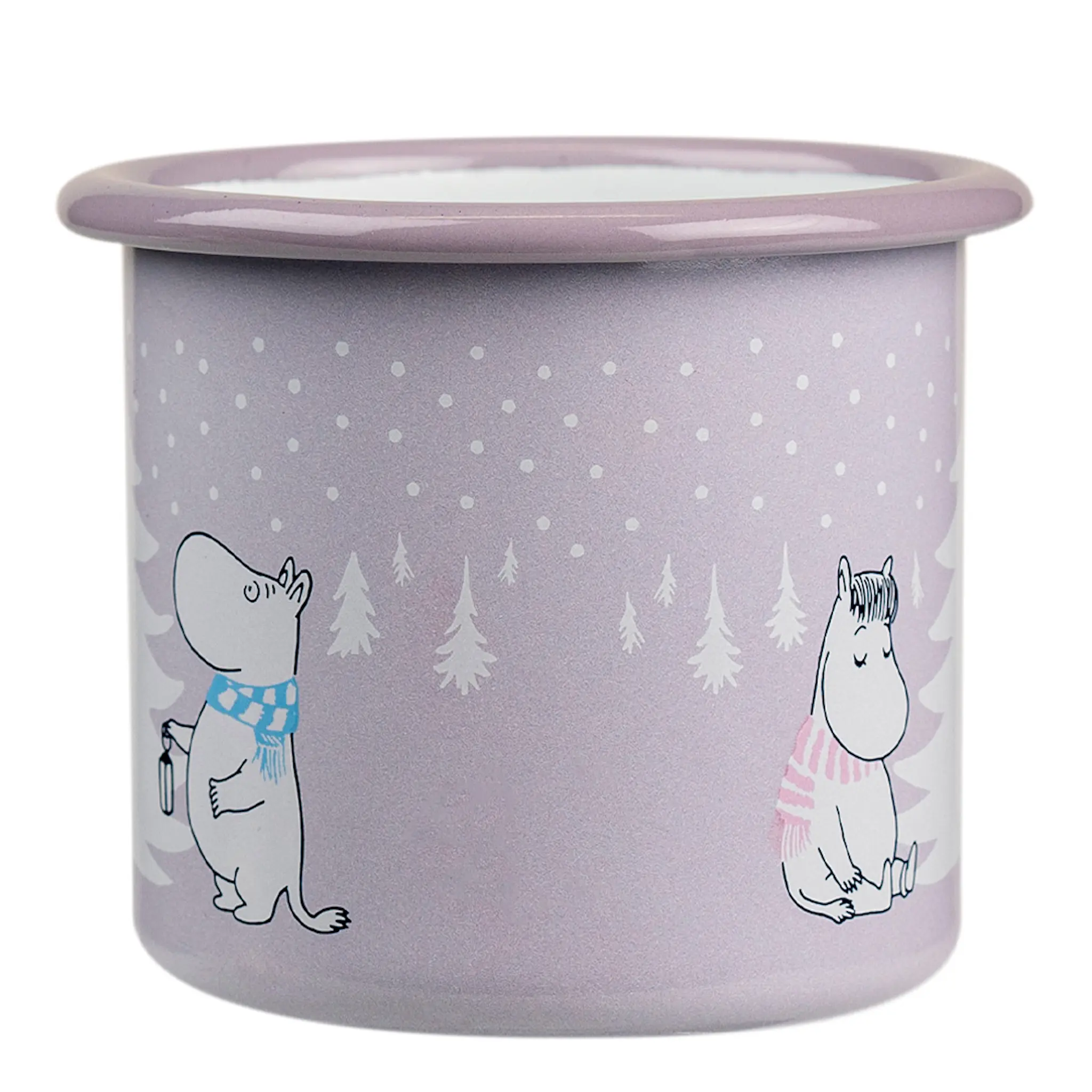 Muurla Mumin Emaljmugg Snowfall 25 cl Lila