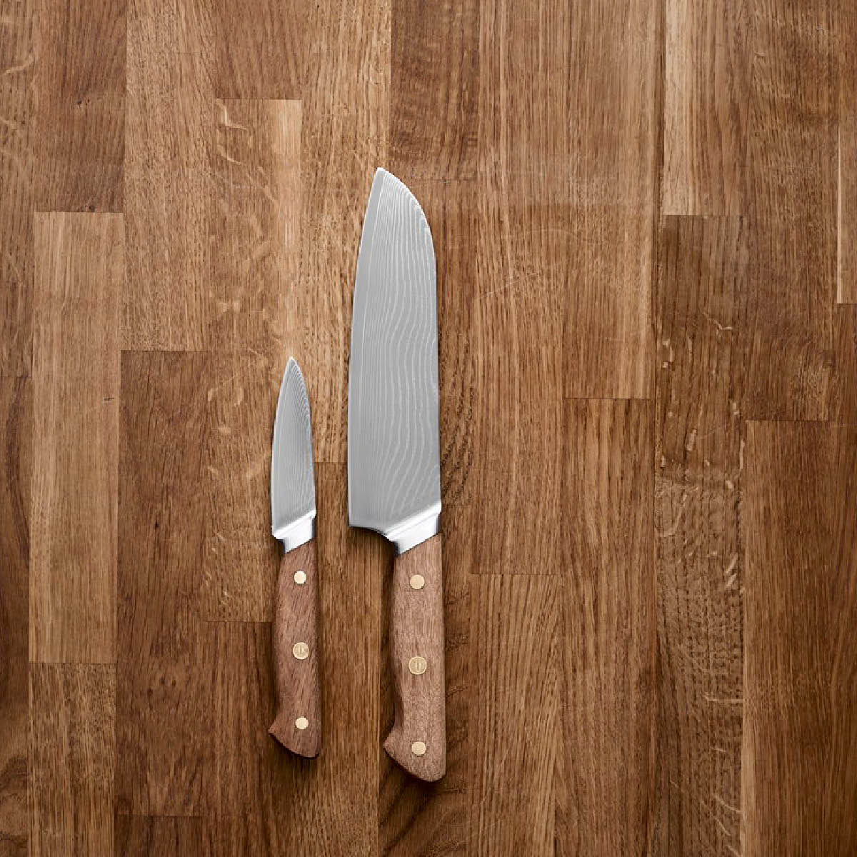 Pillivuyt Gourmet Douron knivsett 2 deler damaskusstål/eik