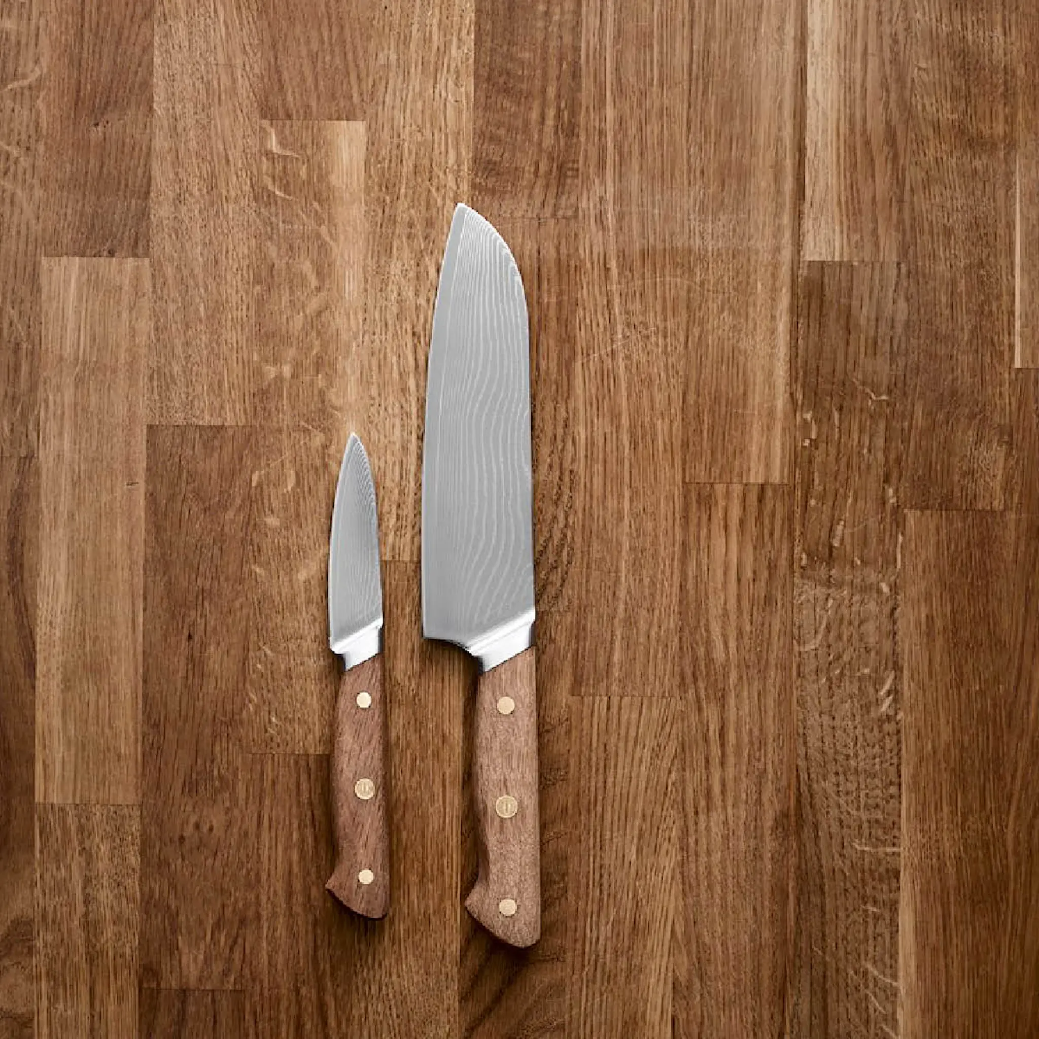 Pillivuyt Gourmet Douron knivsett 2 deler damaskusstål/eik